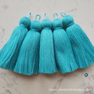 Sample customize multi colors large cotton tassels 8.0cm